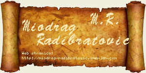 Miodrag Radibratović vizit kartica